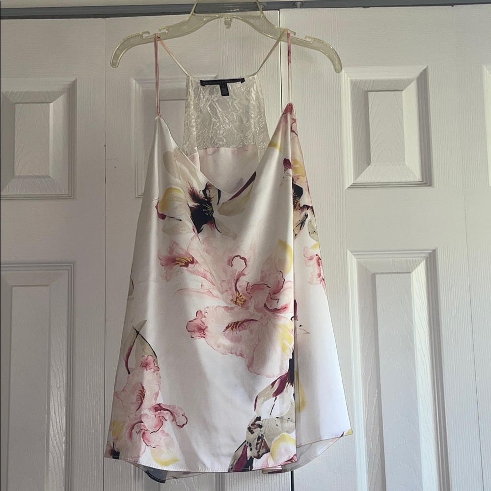 White House Black Market Floral Camisole - Pink, Yellow, White